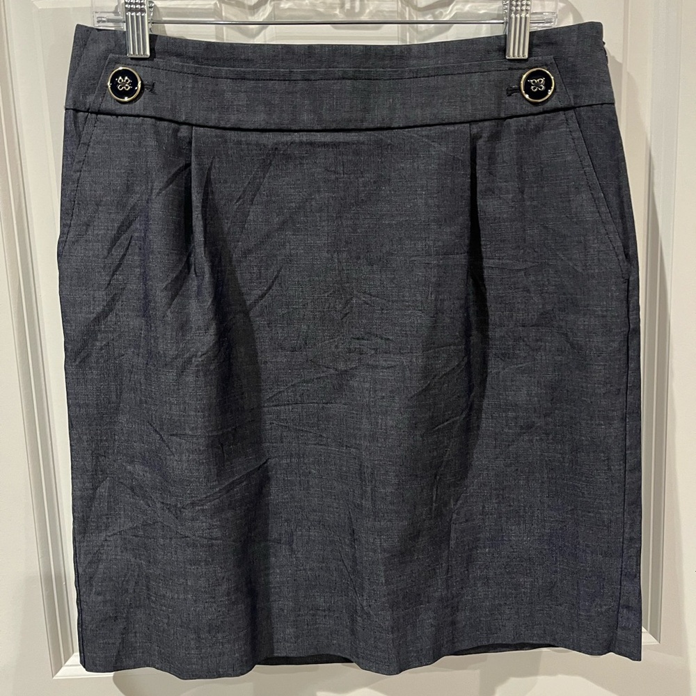 Ann Taylor Loft Greyish Blue Pencil Skirt Size 10